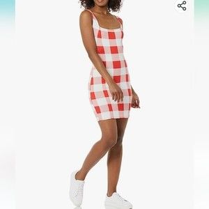 Wild Meadow Red and White Gingham Tank Dress Size XL NWT